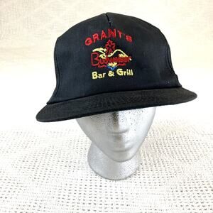 Grant's Budweiser Bar & Grill Black Snapback OS Baseball Hat